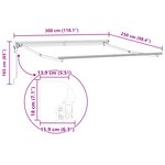 vidaXL Auvent Électrique Anthracite 3 x 2 5 m Aluminium