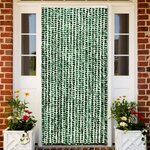 vidaXL Rideau anti-mouches vert et blanc 56x200 cm chenille