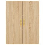 vidaXL Buffet haut Chêne sonoma 69 5x34x180 cm Bois d'ingénierie