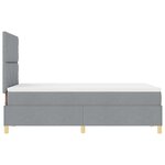 vidaXL Lit à ressorts avec matelas Gris clair 120 x 190 cm tissu