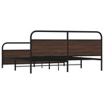 vidaXL Cadre de lit en métal sans matelas chêne marron 183x213 cm