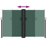vidaXL Auvent latéral rétractable vert foncé 160x1200 cm