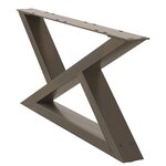 vidaXL Pieds de table basse 2 pièces Acier naturel 70 x (30-31 3) cm Acier