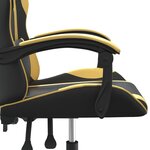 vidaXL Chaise de jeu Noir et doré Similicuir