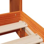 vidaXL Cadre de lit sans matelas cire marron 75x190 cm bois pin massif