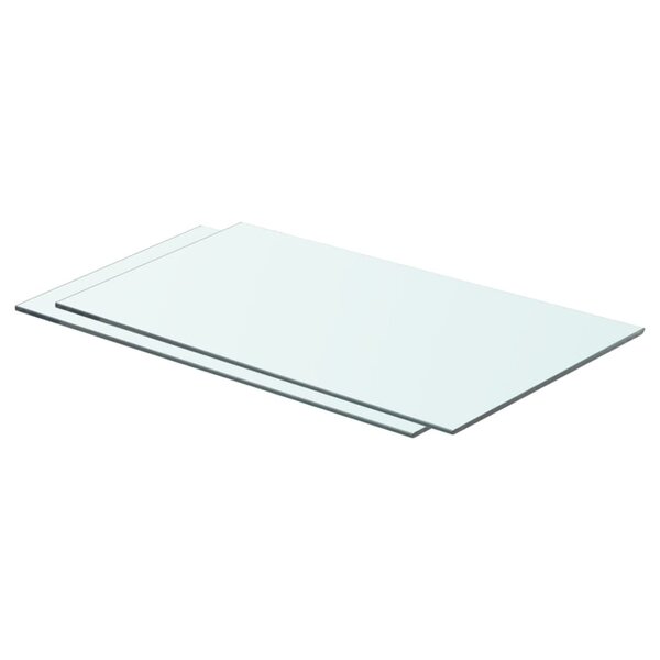 vidaXL Panneaux d'étagère 2 Pièces Verre Transparent 60 x 30 cm