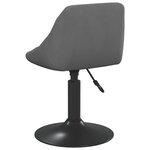 vidaXL Chaises pivotantes à manger lot de 6 gris foncé velours