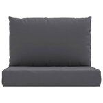 vidaXL Coussins de palette lot de 2 anthracite tissu oxford