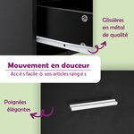 vidaXL Armoire d'apothicaire Noir 20x45 5x60 cm Bois d’ingénierie