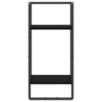 vidaXL Étagère murale avec barre noir 30x25x65 cm