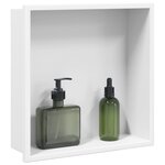 vidaXL Niche de douche blanc mat 32x32x9 cm acier inoxydable