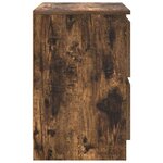 vidaXL Meuble TV chêne fumé 40x35x54 cm bois d'ingénierie