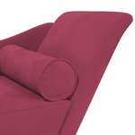 vidaXL Chaise longue avec coussins rouge bordeaux velours