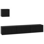 vidaXL Ensemble meuble TV 4 Pièces Chêne noir 60 x 30 x 30 cm