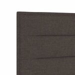vidaXL Tête de lit LED avec bandes LED Marron foncé 200 cm tissu