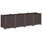 vidaXL Jardinière marron 160x40x53 cm polypropylène