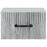 vidaXL Cabinet de chevet mural Sonoma gris 34 5 x 33 x 20 cm