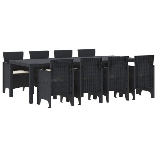 vidaXL Ensemble de salle à manger pour jardin 9 pc Anthracite