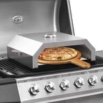 Vidaxl four à pizza avec pierre en céramique pour barbecue au charbon