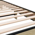 vidaXL Cadre de lit chêne sonoma 90x190 cm bois d'ingénierie et métal
