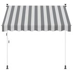 vidaXL Auvent rétractable manuel Anthracite et blanc 150 cm