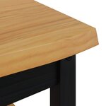 VidaXL Table basse EKAI Noir 100 x 60 x 45 5 cm Bois de pin massif