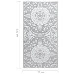 vidaXL Tapis d'extérieur Gris clair 120x180 cm PP