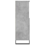 vidaXL Buffet haut Gris béton 60x36x110 cm Bois d'ingénierie