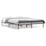 vidaXL Cadre de lit sonoma gris 120x190 cm bois d'ingénierie et métal