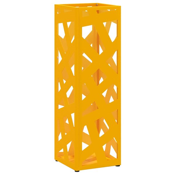 vidaXL Porte-parapluie Moutarde 15 5 x 15 5 x 49 cm Acier