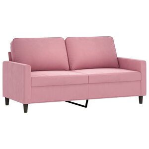 vidaXL Canapé à 2 places Rose 140 cm Velours