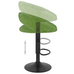 vidaXL Tabourets de bar lot de 2 vert clair velours