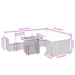 vidaXL Salon de jardin 10 Pièces avec coussins noir résine tressée