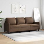 vidaXL Canapé à 3 places Marron 180 cm Tissu