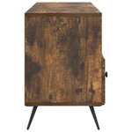 vidaXL Meuble TV Chêne fumé 102 x 34 5 x 50 cm Bois d'ingénierie