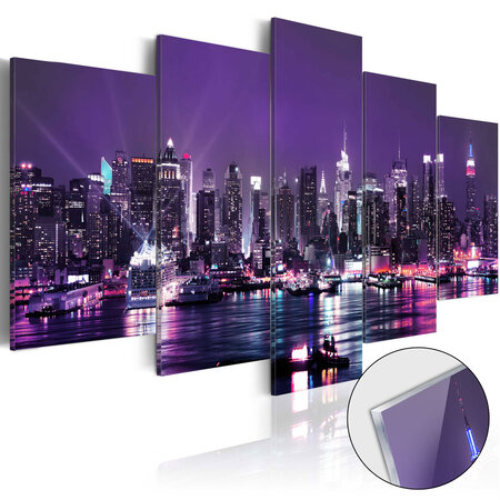 Tableau sur verre acrylique - purple sky [glass] l x h en cm 200x100