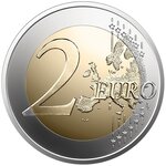 Pièce de monnaie 2 euro commémorative Lettonie 2023 – Un tournesol pour l’Ukraine