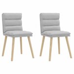 vidaXL Chaises à manger lot de 2 gris nuage tissu