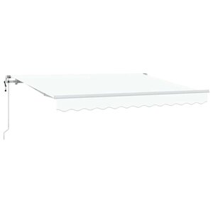 vidaXL Auvent Rétractable Blanc 350 x 200 cm Polyester et Aluminium