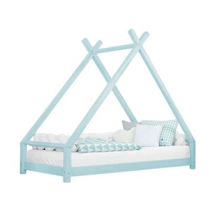 Lit tipi enfant TAHUKA 80 x 160 bleu clair