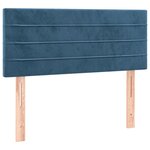 vidaXL Sommier à lattes de lit et matelas Bleu foncé 80x200 cm Velours