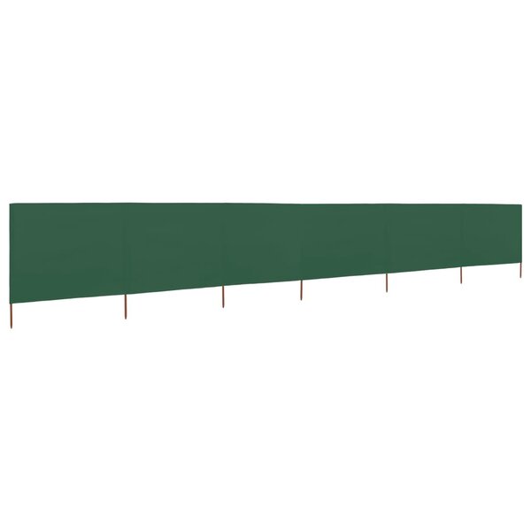 vidaXL Paravent 6 panneaux Tissu 800 x 80 cm Vert