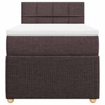 vidaXL Sommier à lattes de lit avec matelas Marron foncé 100x200 cm