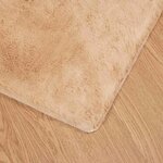 vidaXL Tapis en Fourrure Synthétique de Lapin Taupe 240 x 240 cm