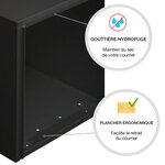 Boite aux lettres Soléa 1 porte Noir Sablé 2100 MS