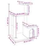 vidaXL Arbre à chat avec griffoirs en sisal Gris clair 71 cm