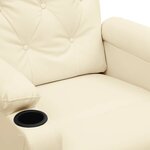 vidaXL Fauteuil inclinable Crème Similicuir