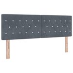 vidaXL Tête de lit LED avec bandes LED Gris foncé 160 cm Velours