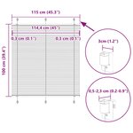 vidaXL Store plissé gris clair 115x100cm largeur du tissu 114 4cm