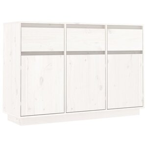 vidaXL Buffet blanc 110x34x75 cm bois massif de pin